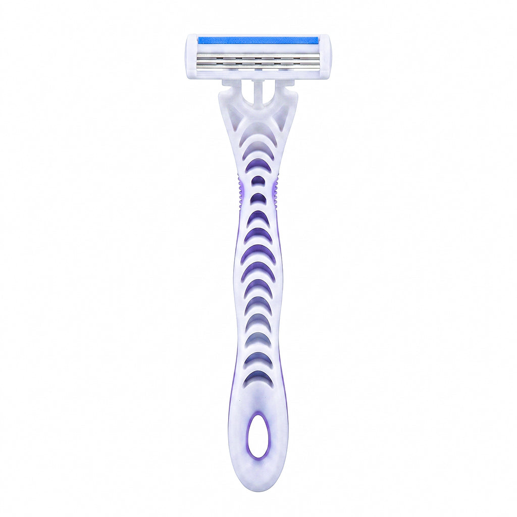 CareDone Women's Body Razor, Triple Blade, Smooth Handle, Gentle Care