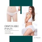 CareDone Disposable Cotton Underwear for Women- Use & Throw (Pack of 10)