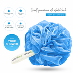 Caredone Body Scrubber & Shower Loofah Sponge – For Men, Women & Kids, Round Sponge Loofa