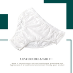 CareDone Disposable Cotton Underwear for Women- Use & Throw (Pack of 10)