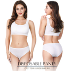 CareDone Disposable Cotton Underwear for Women- Use & Throw (Pack of 10)