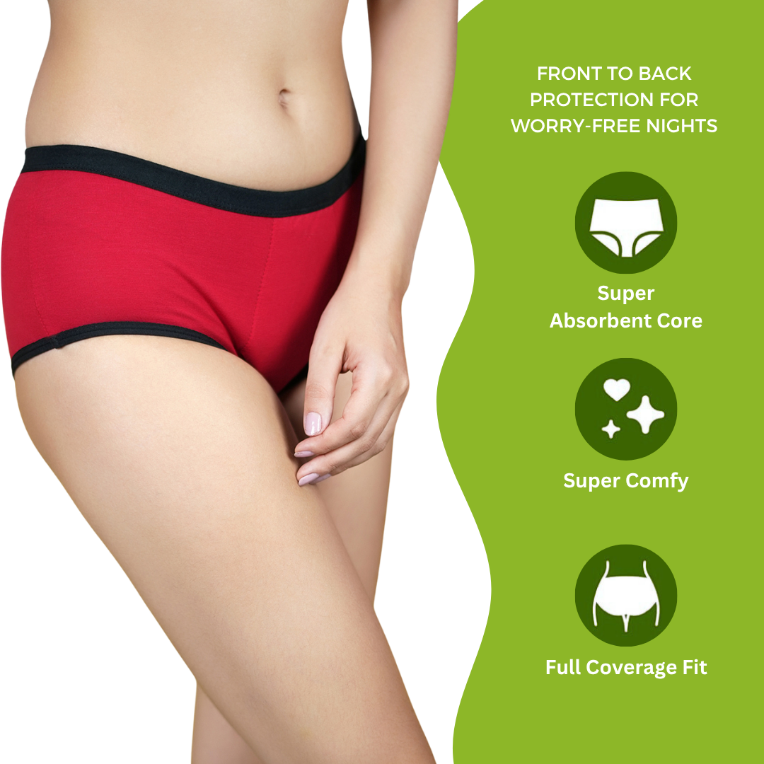 CareDone High-Rise Leak-Proof Absorbent Underwear – Rash-Free Protection