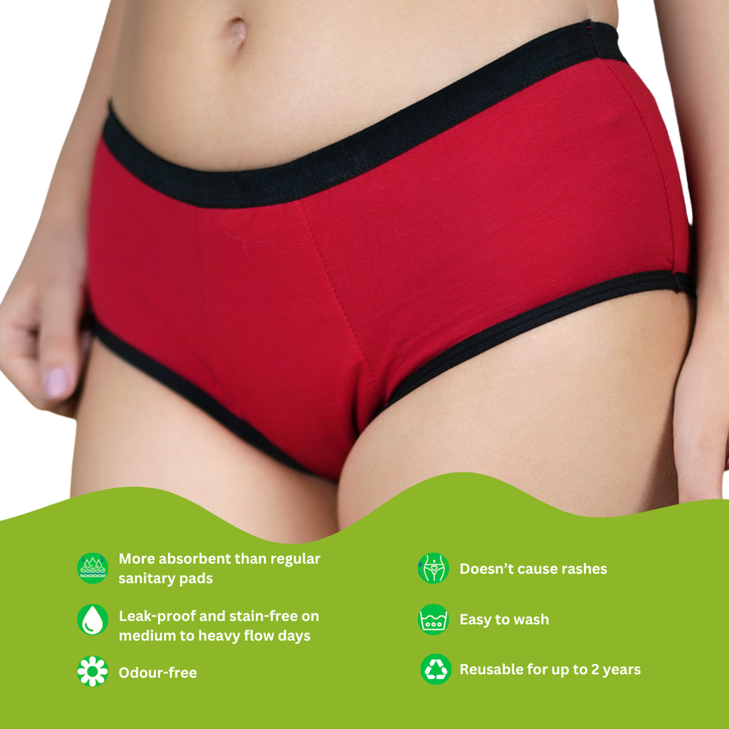 CareDone High-Rise Leak-Proof Absorbent Underwear – Rash-Free Protection