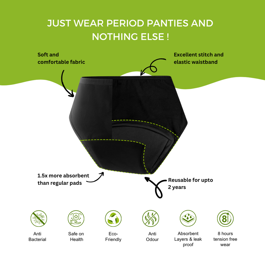 CareDone High-Rise Leak-Proof Absorbent Underwear – Rash-Free Protection
