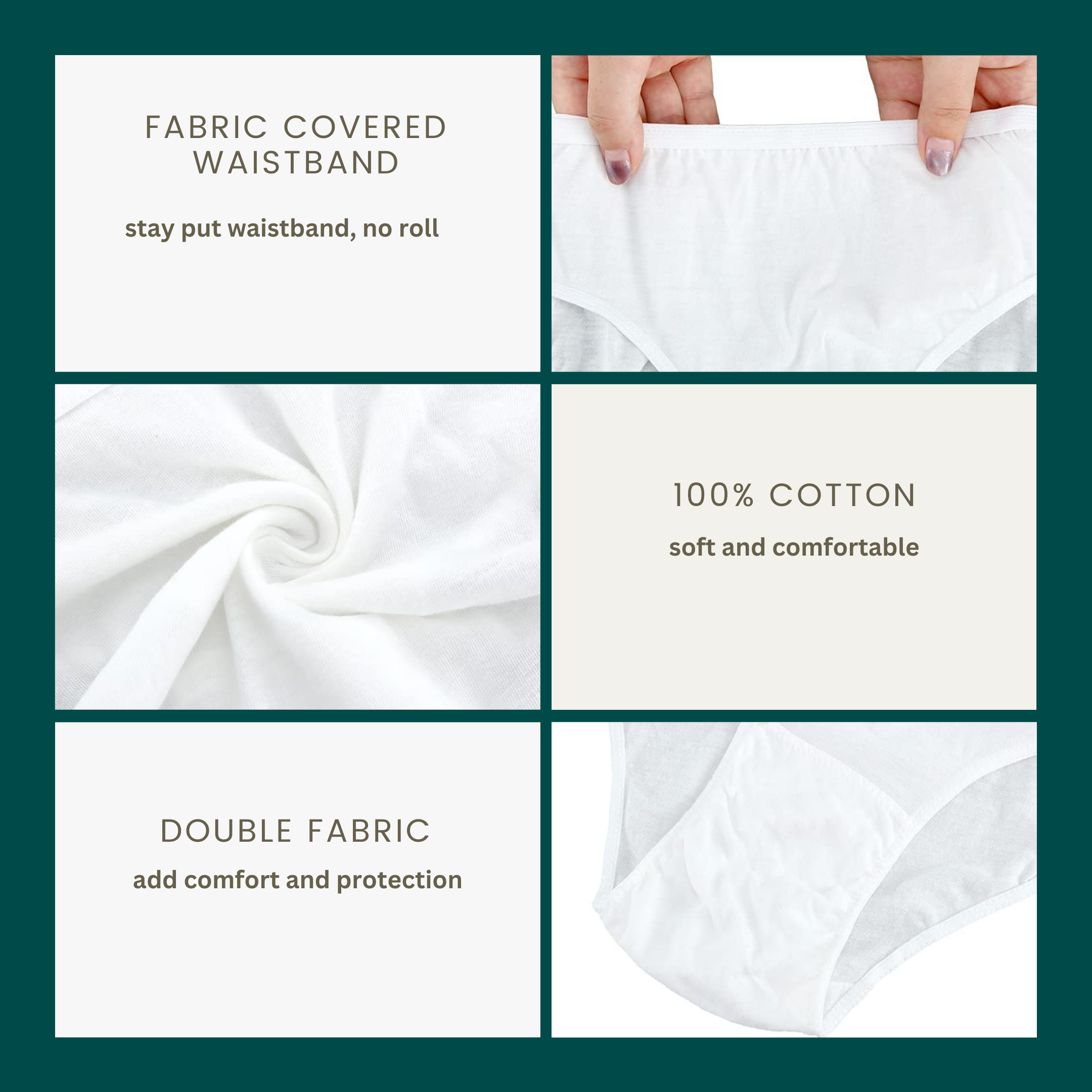 CareDone Disposable Cotton Underwear for Women- Use & Throw (Pack of 10)