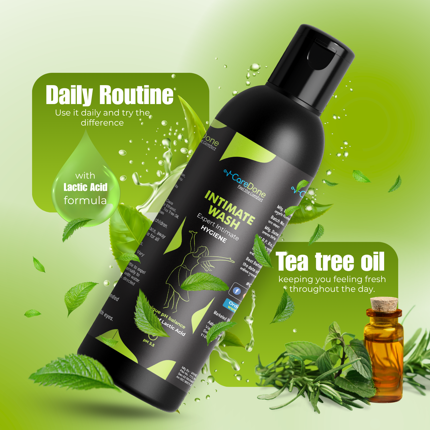 CareDone Effective Intimate Wash – Gentle Daily Hygiene (100ml)