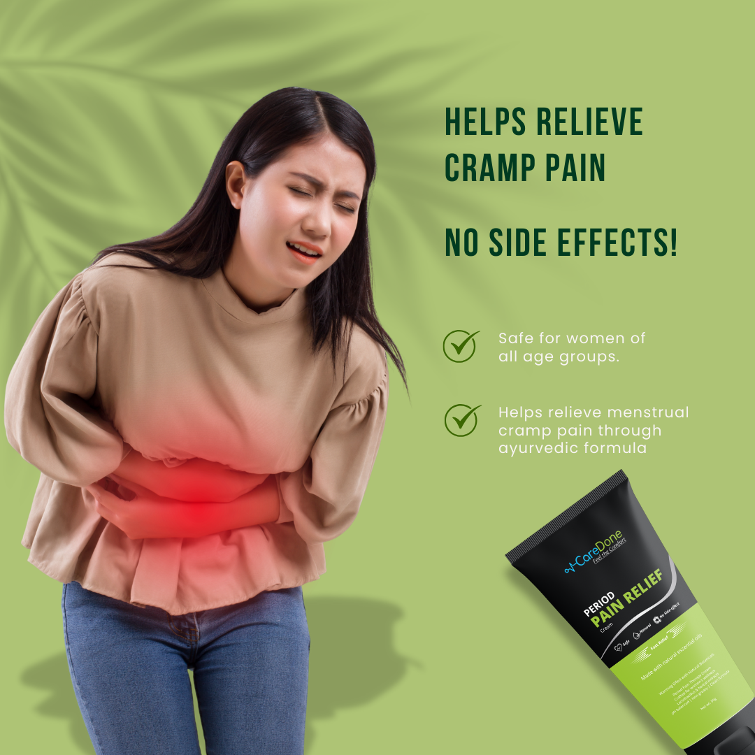 CareDone Period Relief Cream – Natural, Skin-Friendly Pain Relief