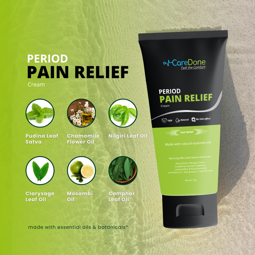 CareDone Period Relief Cream – Natural, Skin-Friendly Pain Relief