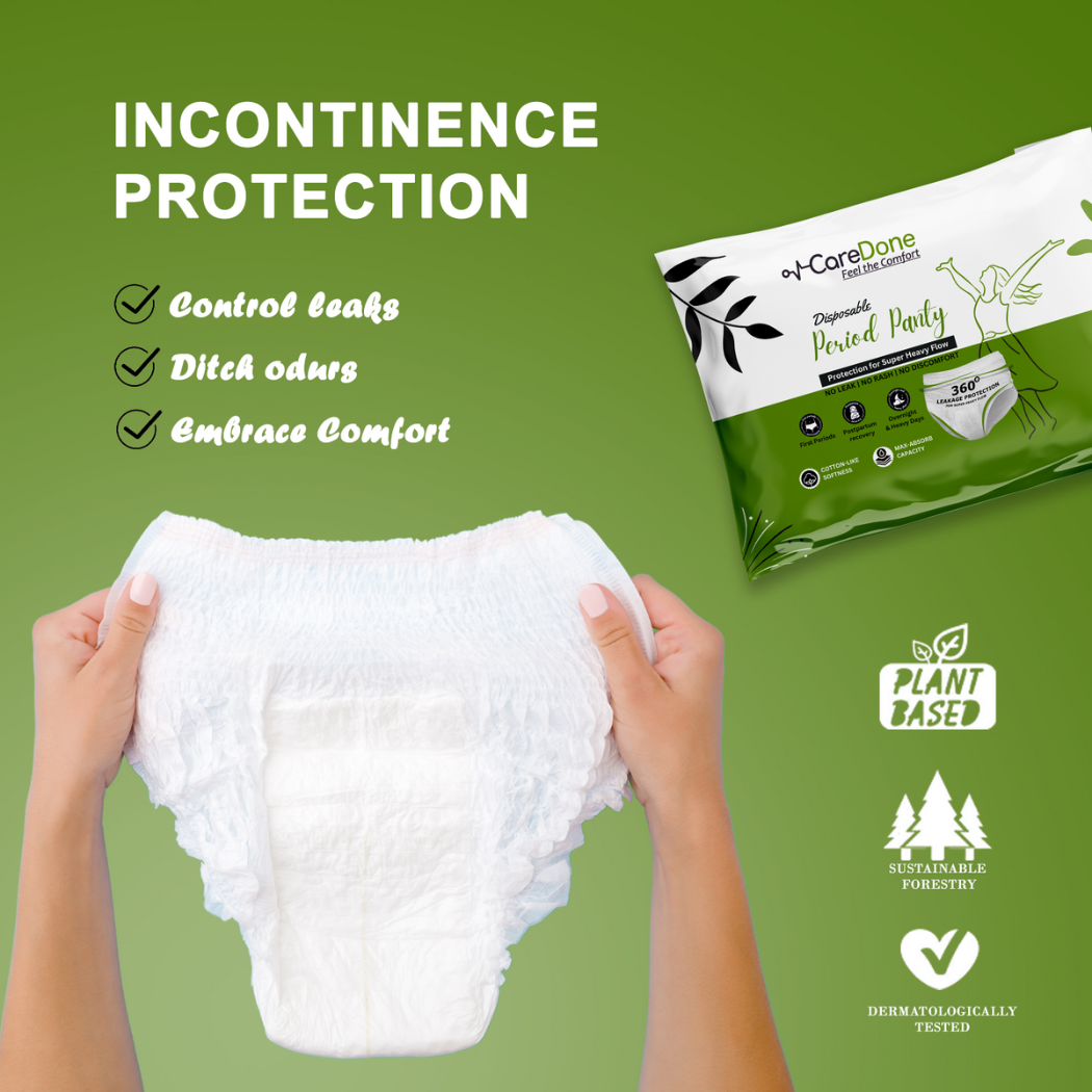 CareDone Disposable Protective Underwear – Flexible Overnight Protection