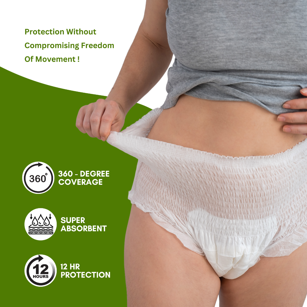 CareDone Disposable Protective Underwear – Flexible Overnight Protection