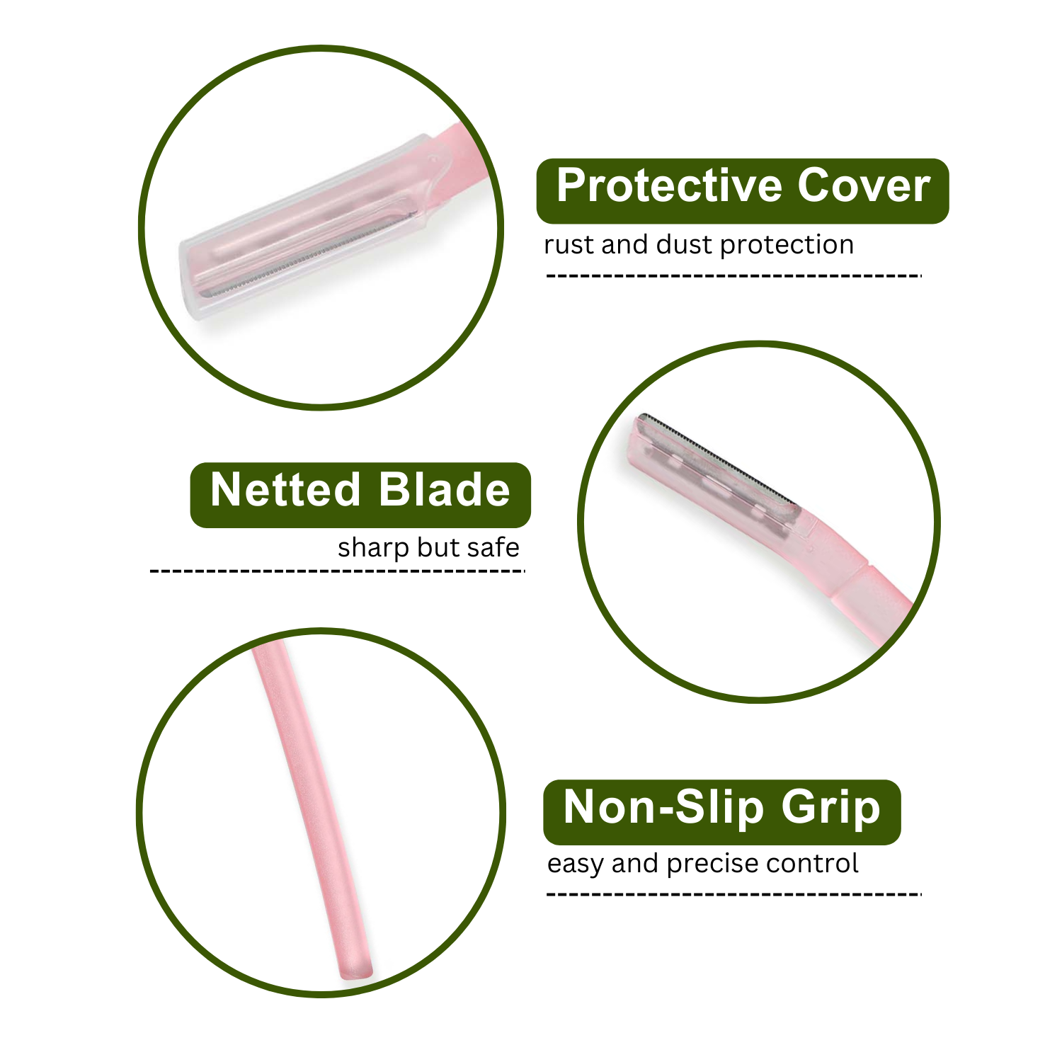 Caredone Face Razor for Painfree Facial Hair Removal (3 Units)