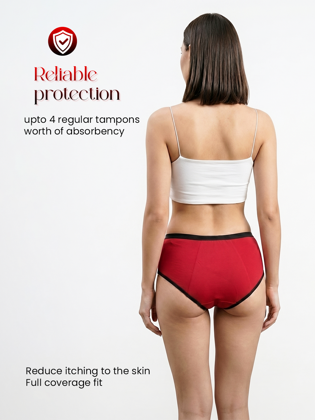 CareDone Reusable Period Panty – Rash-Free Protection, High-Rise Leak-Proof Absorbent Underwear