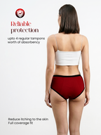 CareDone Reusable Period Panty – Rash-Free Protection, High-Rise Leak-Proof Absorbent Underwear