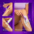 CareDone Women's Body Razor, Triple Blade, Smooth Handle, Gentle Care