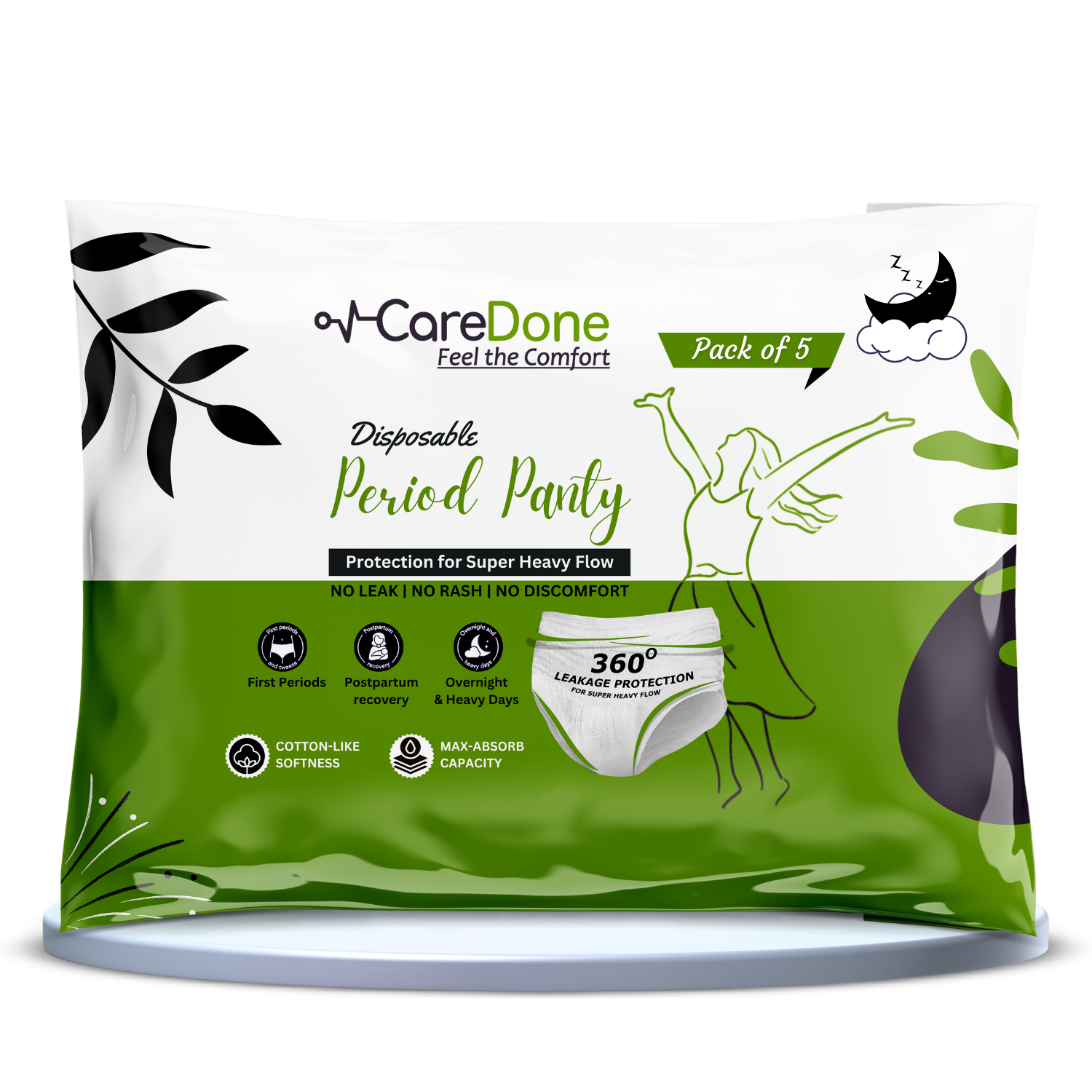 CareDone Disposable Protective Underwear – Flexible Overnight Protection