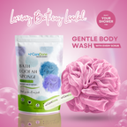 Caredone Body Scrubber & Shower Loofah Sponge – For Men, Women & Kids, Round Sponge Loofa