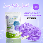 Caredone Body Scrubber & Shower Loofah Sponge – For Men, Women & Kids, Round Sponge Loofa