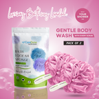 Caredone Body Scrubber & Shower Loofah Sponge – For Men, Women & Kids, Round Sponge Loofa